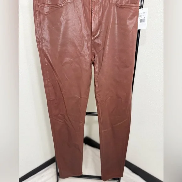 Joe's Jeans The Charlie Cinnamon Faux Leather Pants NWT - Picture 2 of 12
